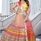 Jyoti Fashion Multicolor Mirror & Sequence Embroidery Butterfly Net Lehenga Choli with Dupatta | Swadesiicart