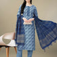 Jyoti Fashion Women's Light Blue Rayon Embroidery & Sequence work Kurta with Trouser & Dupatta | Swadesiicart