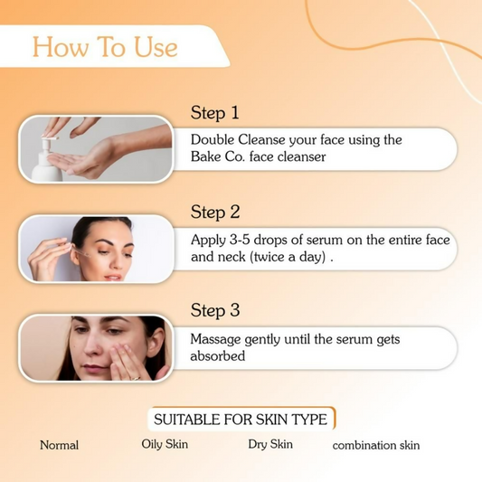 Bake 20% Vitamin C Face Serum With Ethyl Ascorbic Acid | Swadesiicart