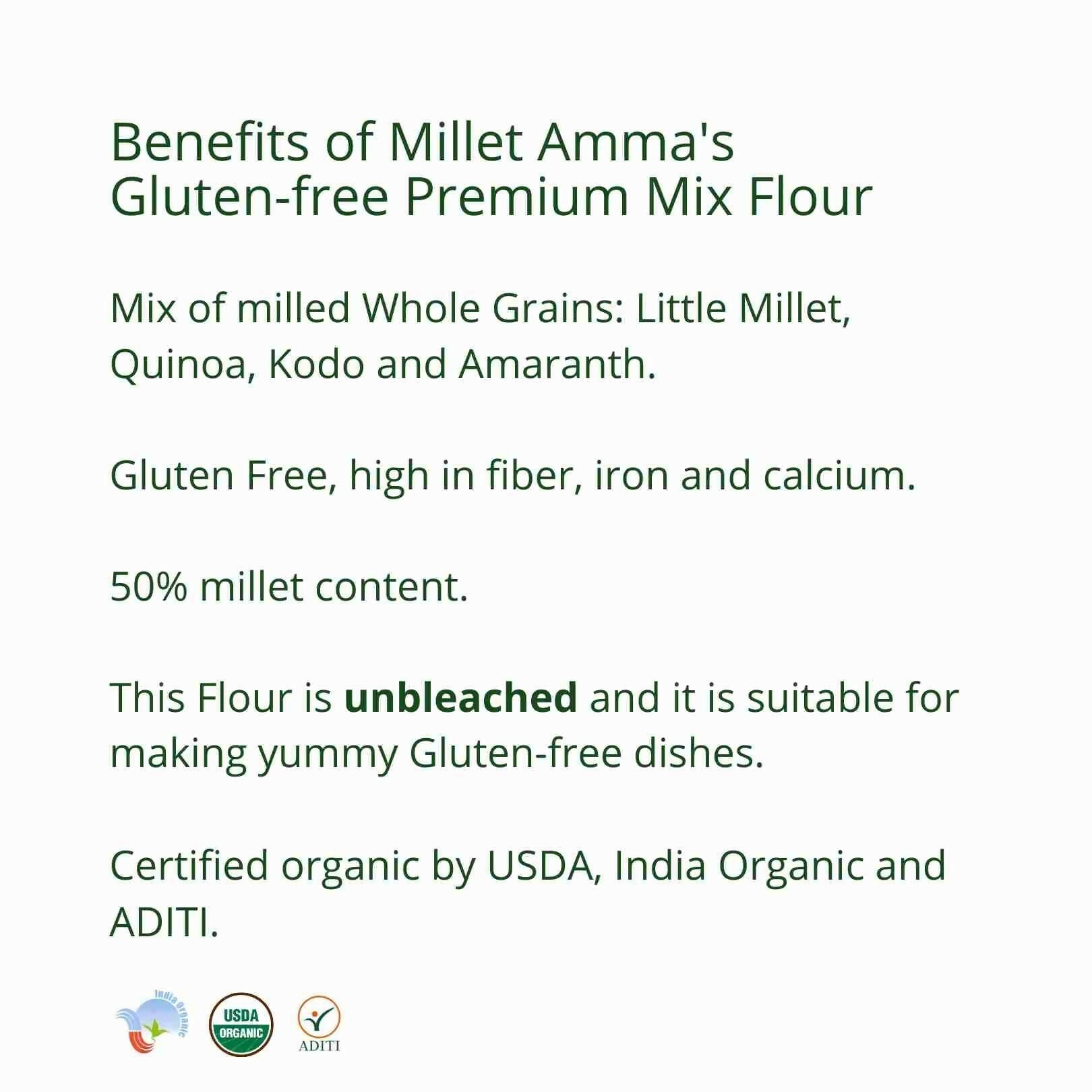 Millet Amma Gluten Free Premium Mix Flour Organic - Swadesiicart
