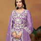 Anaita Lavender Embroidered Soft Organza Salwar Suit