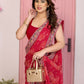 Ai Fashion Magenta Georgette Rajwadi Bandhani Print Party Wear Saree