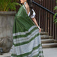 Beatitude Green Cotton Handloom Saree