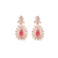 Long kundan earring (Red) - Ruby Raang - Ruby Raang Studio