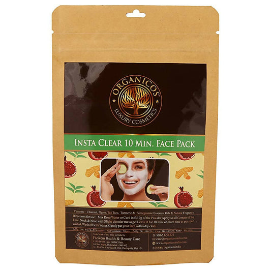 Organicos Insta Clear 10 Min Face Pack - Distacart