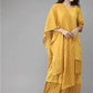 Ahalyaa Women Mustard Crepe Printed Kurta Palazzo Set With Dupatta | Swadesiicart
