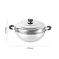Cello Stainless Steel Induction Base Idli Cooker (Idly Maker) And Multi Kadhai With 6 Plates