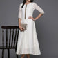 Ahalyaa Women's Traditional wear Ethnic Dress - Off White | Swadesiicart