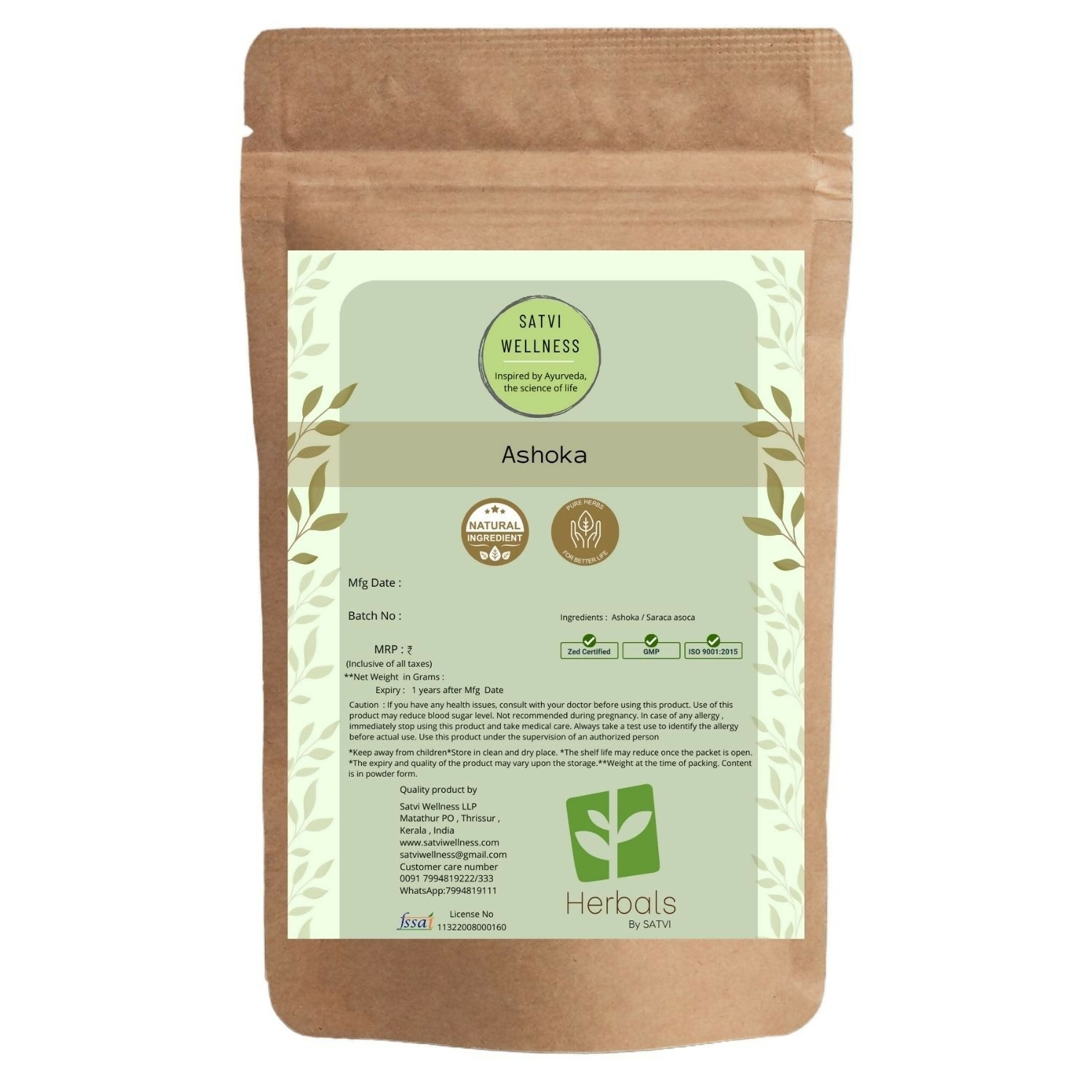 Satvi Wellness Ashoka Powder - Satvi Wellness