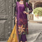 Jyoti Fashion Women's Purple Velvet Floral Digital Printed Kurta with Trouser & Dupatta | Swadesiicart