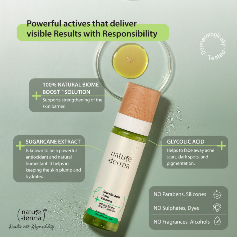 Nature Derma Glycolic Acid Toner Essence | Swadesiicart