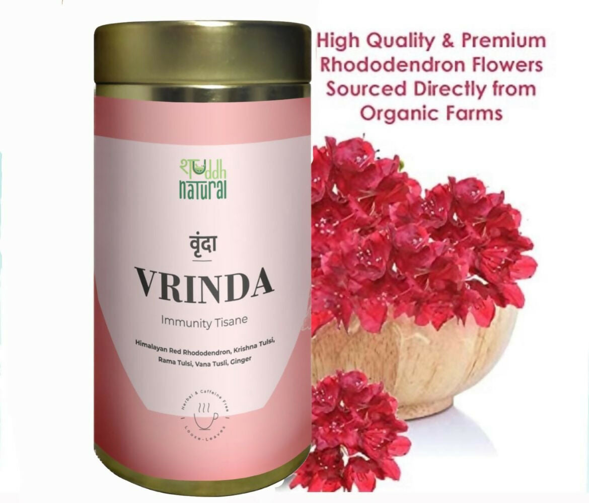 Shuddh Natural Cold Cough Relief Tea Vrinda Floral Tisane | Swadesiicart