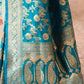 Joban Fashion Aqua Soft Pure Handloom Banarasi Silk Saree | Swadesiicart