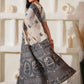 Shree Shyam Fashion Linen Cotton Black & Cream Saree