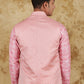 Bluesaanchi Men's Jacquard Pink Waistcoat | Swadesiicart
