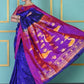 Very Much Indian Handloom Pure Silk Dark Violet Muniya Border Paithani | Swadesiicart