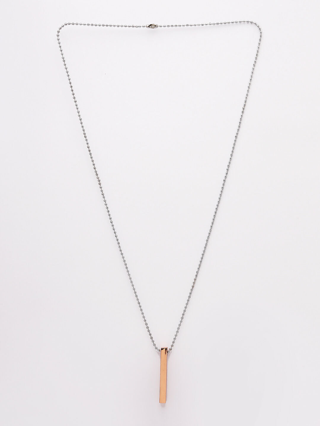 NVR Men's Set of 2 Gold & Blue Geomatric Pendent With Chain | Swadesiicart