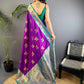 Joban Fashion Banarasi Magenta Woven Soft Silk Saree | Swadesiicart