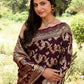 Joban Fashion Wine Banarasi Soft Pure Handloom Banarasi Silk Saree | Swadesiicart