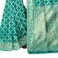 Vamika Weaving Banarasi Jacquard Rama Green Saree | Swadesiicart