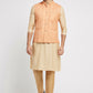 Ethnic India Orange Bundi Men's Jacket Abstract Blended | Swadesiicart