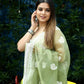 Vamsee Cotton Kerry Green Organza Saree - Swadesiicart