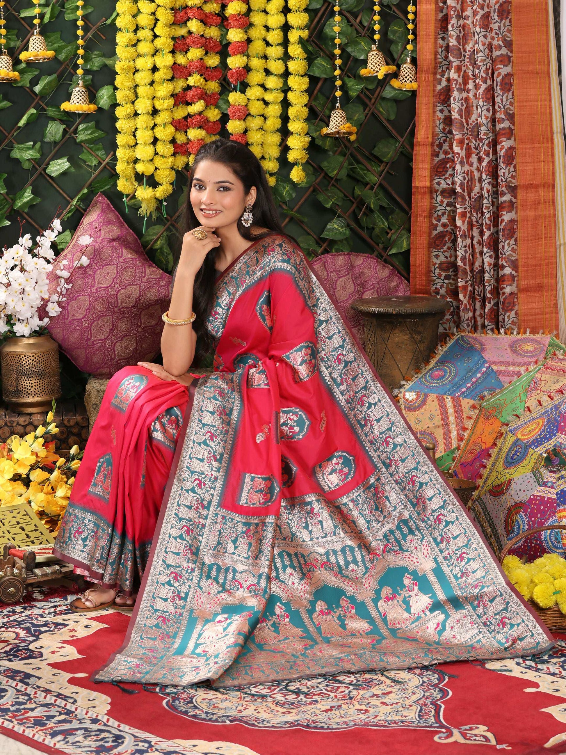 Shree Shyam Fashion Silk Pink Saree