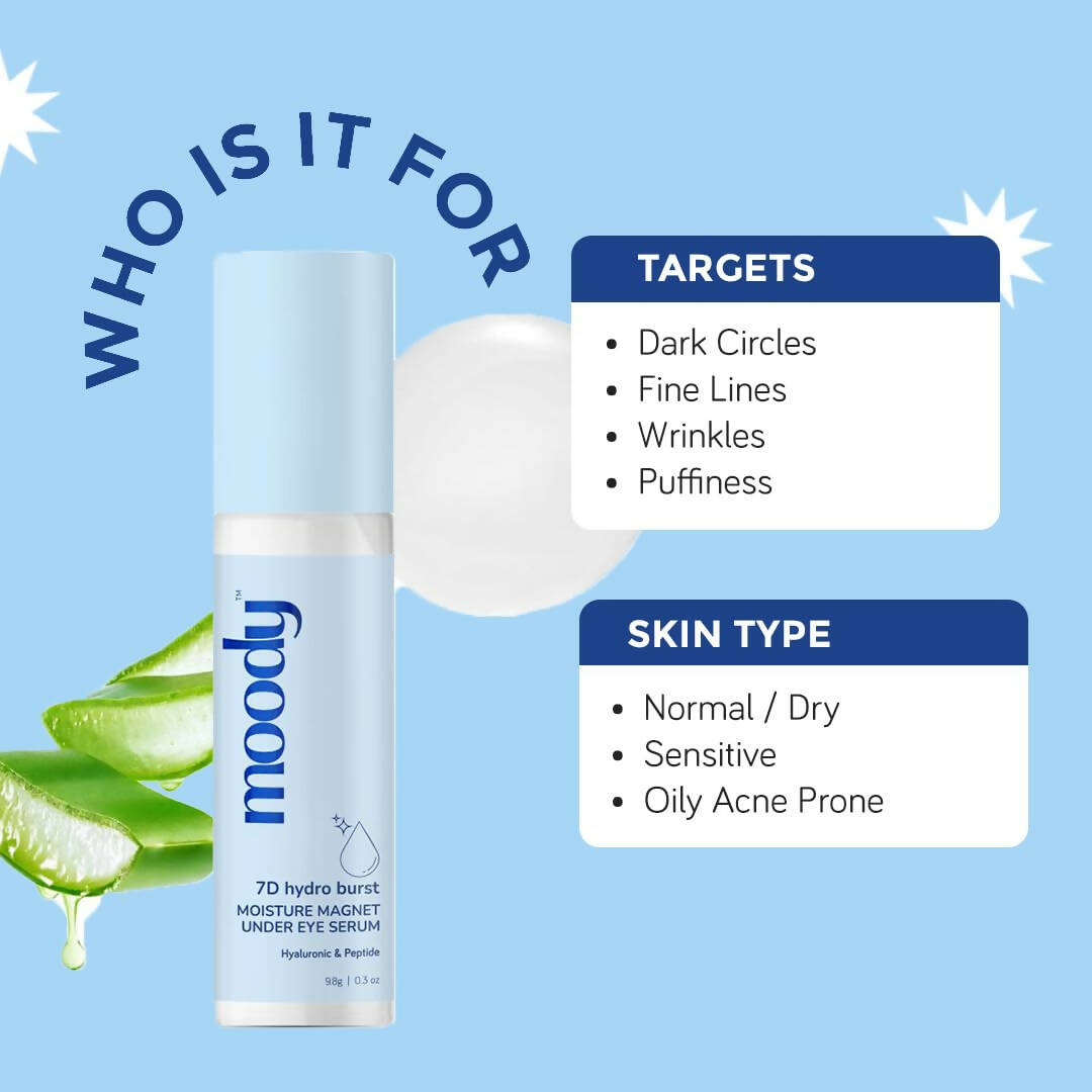 Moody 7D Hydro Burst Under Eye Roll On Serum - Swadesiicart