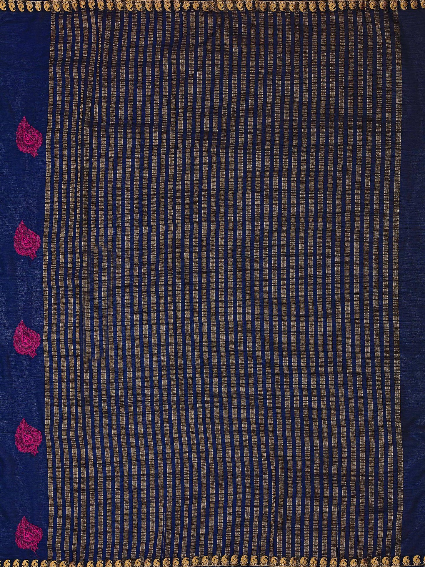 Mimosa Women's Navy Blue Banarasi Chiffon Saree | Swadesiicart