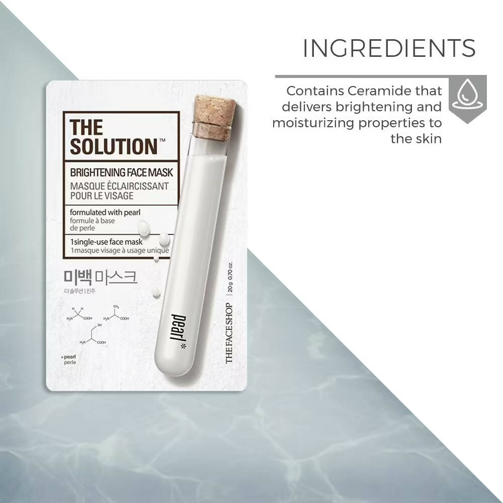 The Face Shop The Solution Brightening Pearl Face Mask - Korean Skincare | Swadesiicart