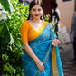 Rama Polycotton Ethnic Motifs Saree with Unstitched Blouse - Hiral Fashion | Swadesiicart