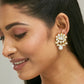 Nuyug 22K Gold-Plated Elegant MOP Studded Ethnic Pearl Drop Stud Earrings | Swadesiicart