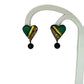 Terracotta Heart-Shape Ear Studs
