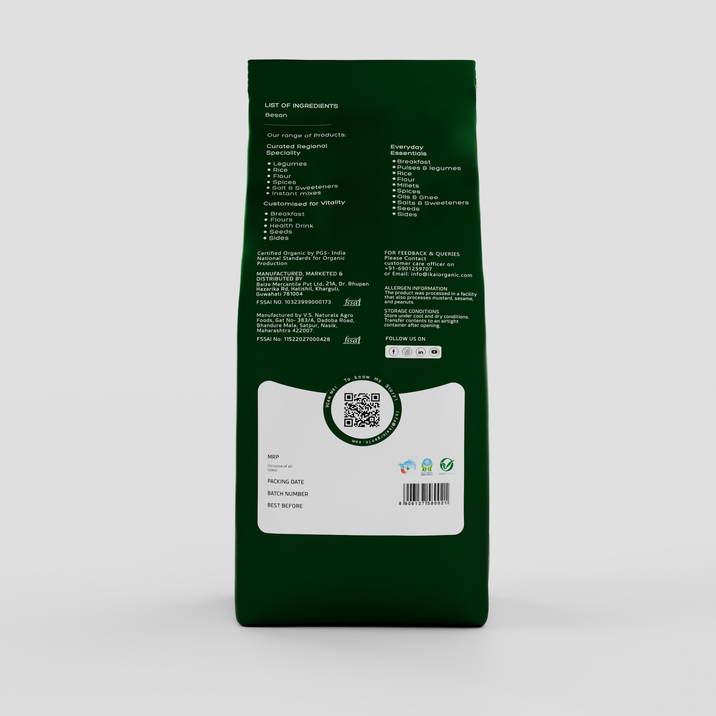 3 - Organic Besan - 450 gm