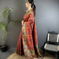 Joban Fashion Red Banarasi Soft Silk Woven Saree | Swadesiicart