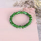 NVR Men & Women Green Marble Crystal Beaded Elasticated Bracelet - Swadesiicart