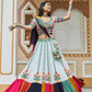 AI Fashion White Viscose Rayon Designer Navratri Lehenga Choli Collection