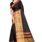 Vamika Banarasi Cotton Silk Weaving Black Saree (DOCTOR MOR BLACK) | Swadesiicart