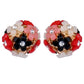 Trendoo Jewelry Gold Plated Stylish Fancy Party Wear Multi Color Studs