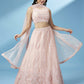 House of Panchhi Peach Net Gotapatti Work Lehenga & Blouse, Dupatta | Swadesiicart