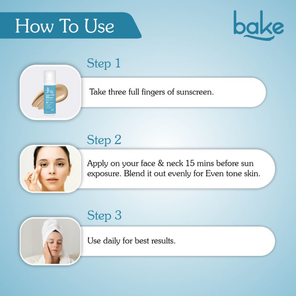 Bake 2% Multi Peptide Tinted Sunscreen Gel SPF 70 PA+++ | Swadesiicart