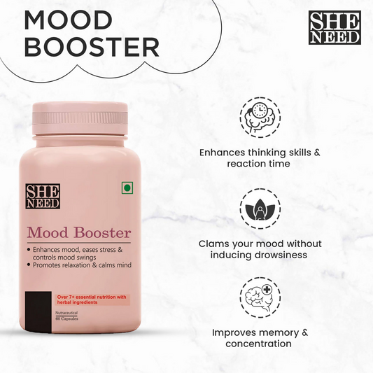 SheNeed Mood Booster For Mood Disorder Supplements Capsules | Swadesiicart