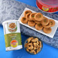 2 Kundan Flower Rakhis & Mathura Peda Hamper Combo | Swadesiicart