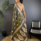 Joban Fashion Banarasi Mehendi Green Woven Soft Silk Saree | Swadesiicart