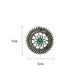 Tiaraa Green Alloy Silver Oxidised Stud Earrings - Swadesiicart
