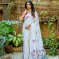Vishnu Weaves Women's Pink Muga Cotton Woven Butti Saree with Blouse - Swadesiicart