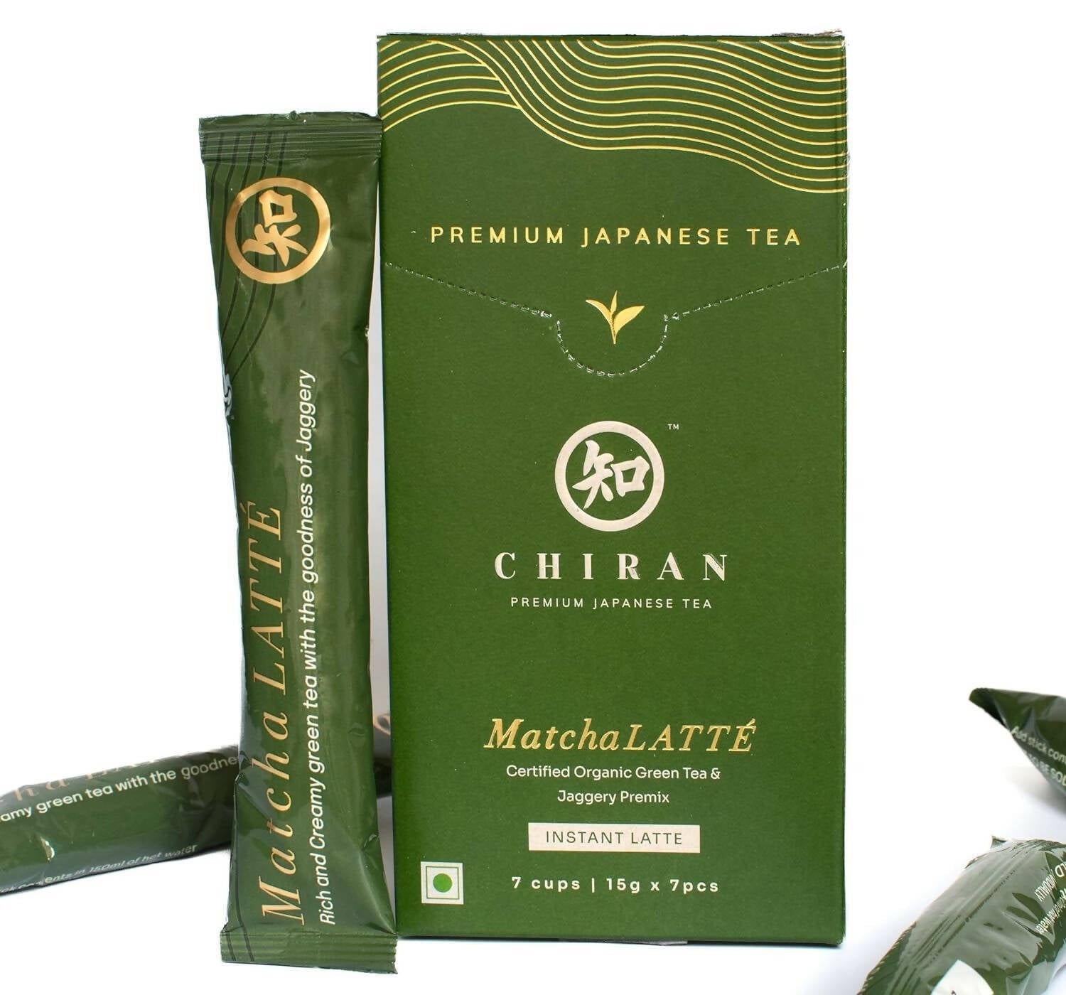 Chiran Instant Matcha Latte Premix Sachets | Swadesiicart