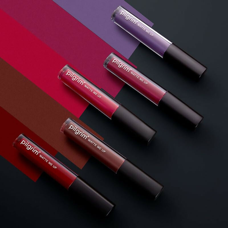 Pilgrim Liquid Matte Lipstick with Hyaluronic Acid - Mauve Desire - Swadesiicart