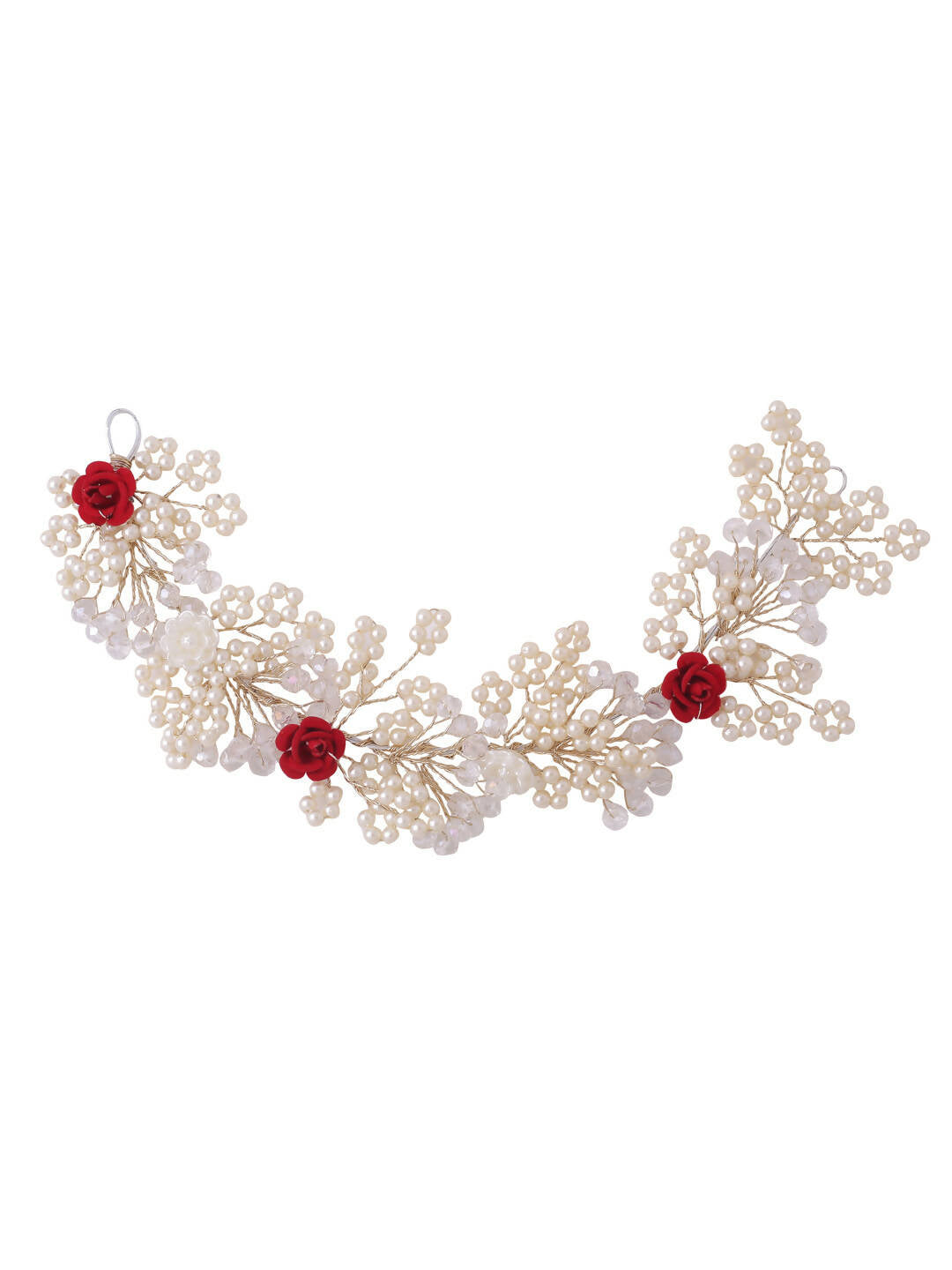 NVR Women's Embellished Beaded Hair Accessory Set | Swadesiicart