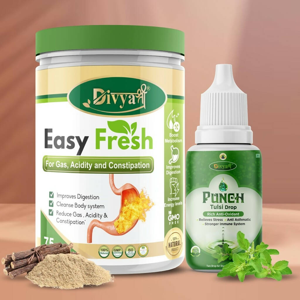 Divya Shree Easy Fresh Powder and Punch Tulsi Drop Combo - Swadesiicart